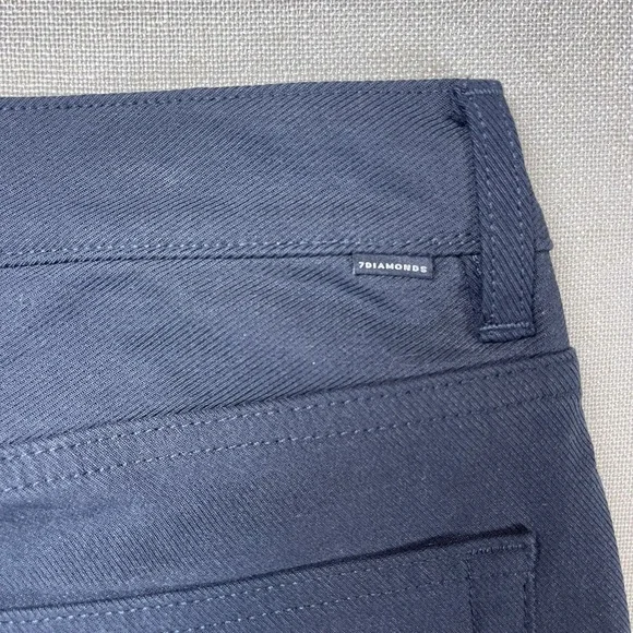 7 Diamonds Baron 5 Pocket Pants Mens Size 34x30 Navy Blue Straight Fit Stretch - Picture 9 of 11